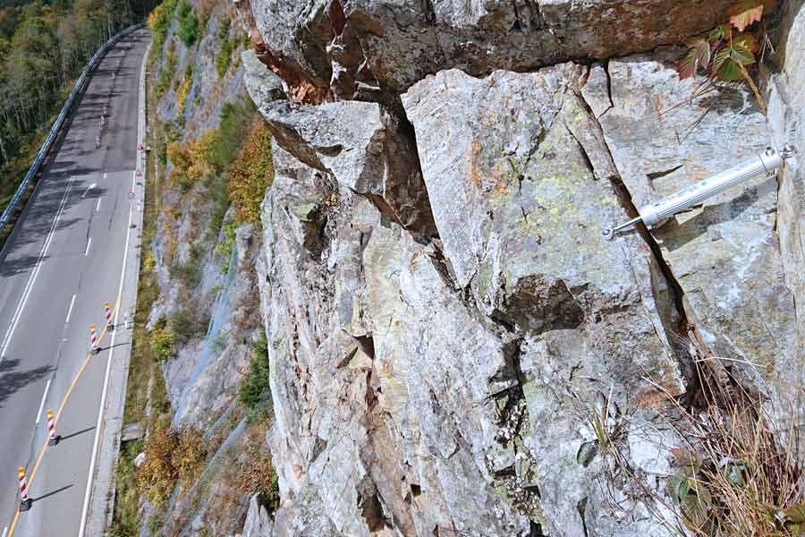 Felssturz am Feldberg - Spursicherung & Sensor